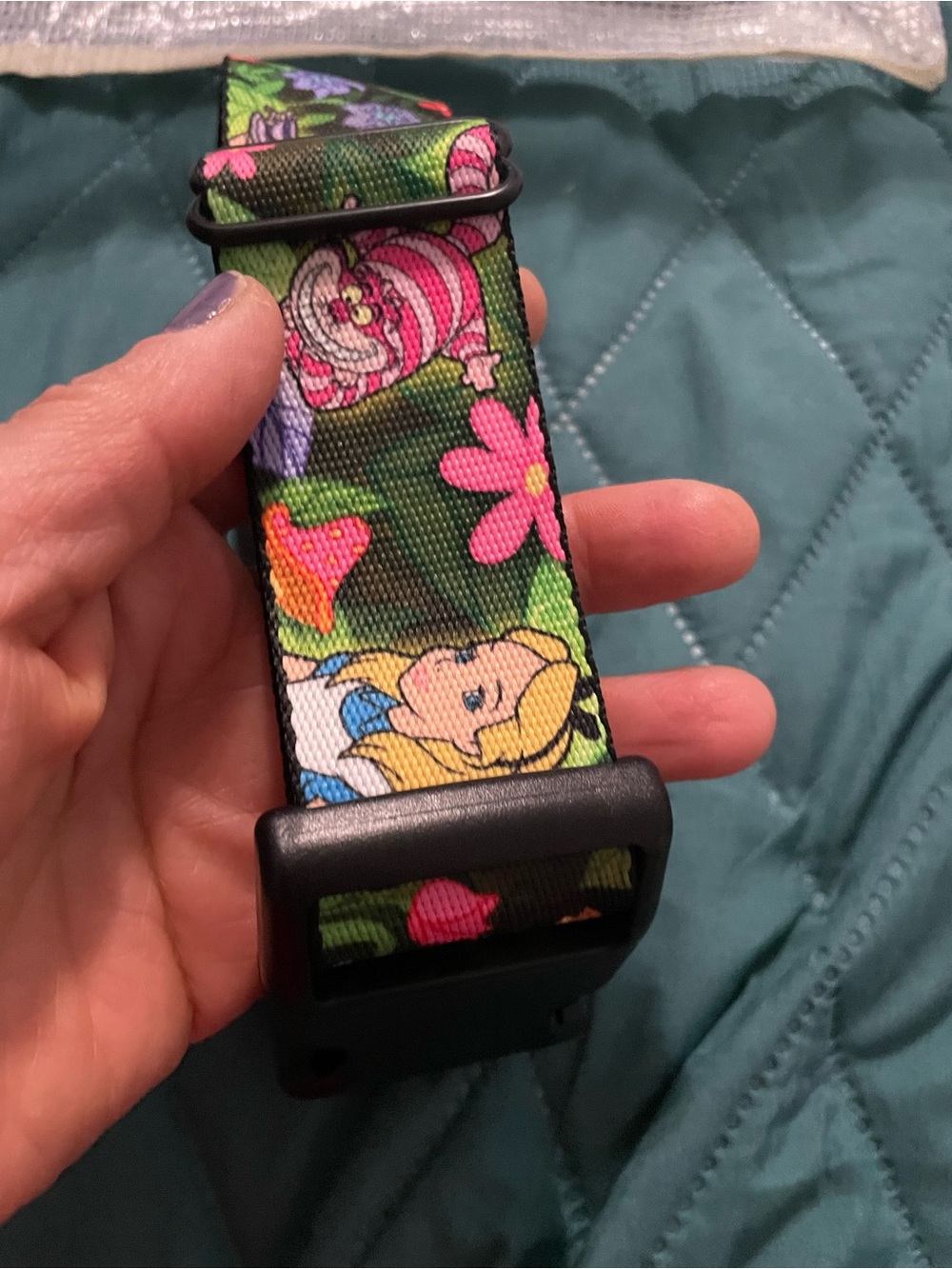 Alice in Wonderland Themed Green Floral Dog Collar